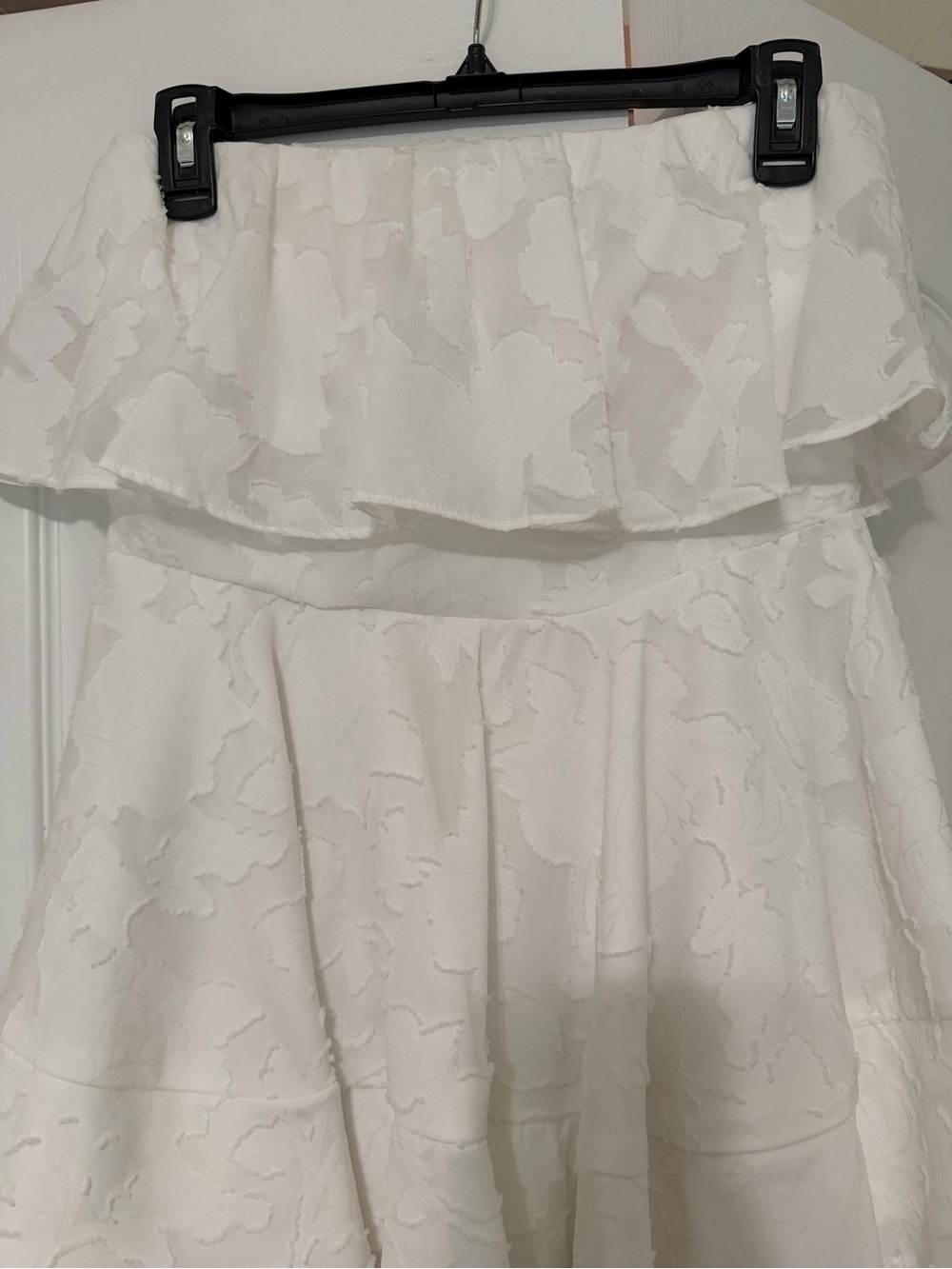 Lulu's White Off-Shoulder Mini Dress with Ruffle Bodice